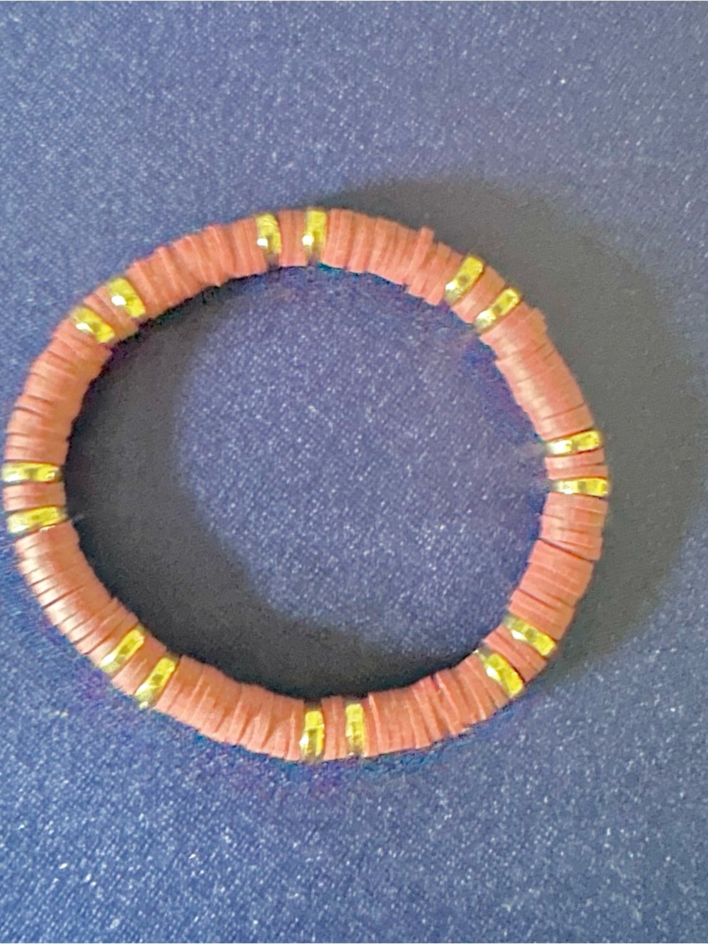 Brown and Multi-Colored handmade beaded bracelets with Gold Accents. - Picture 5 of 6